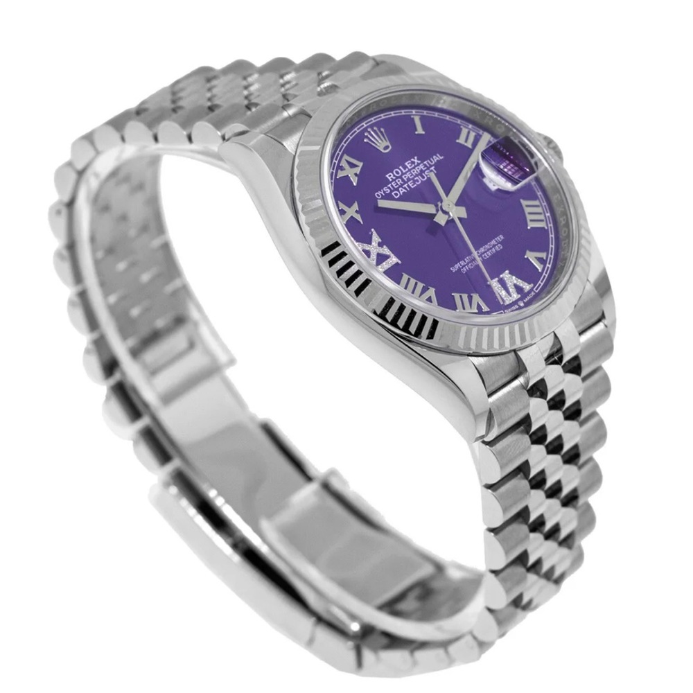 Rolex Datejust 36MM White Gold Bezel, purplish gray dial gently loved. - Picture 5 of 10